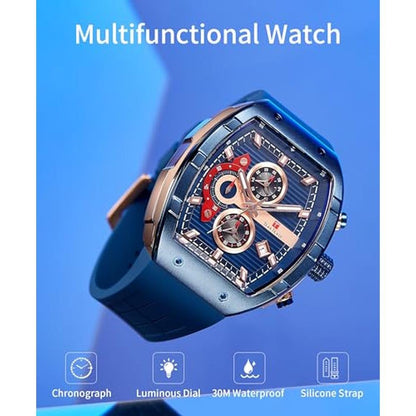 Tear Trace Watch: TEARTRACE Tonneau Chronograph Analog – In Use