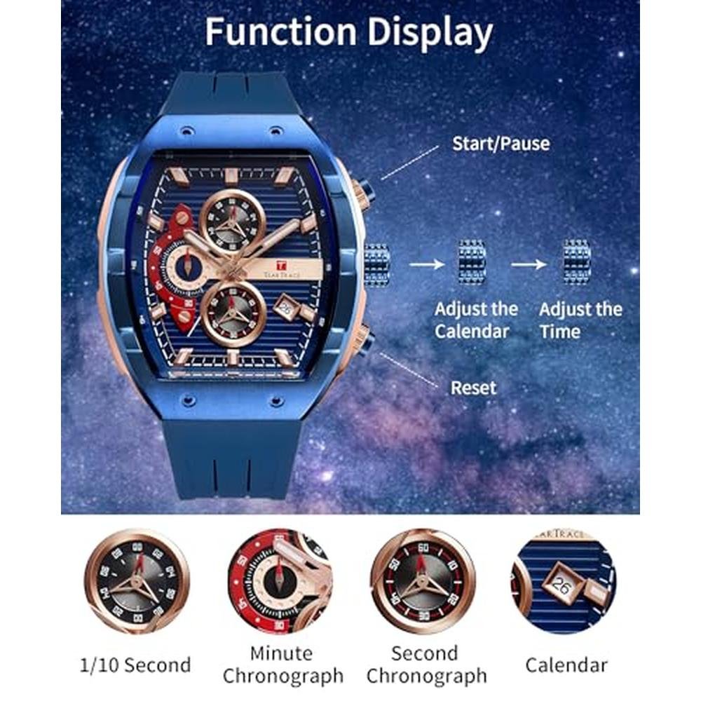 Tear Trace Watch: TEARTRACE Tonneau Chronograph Analog – Packaging
