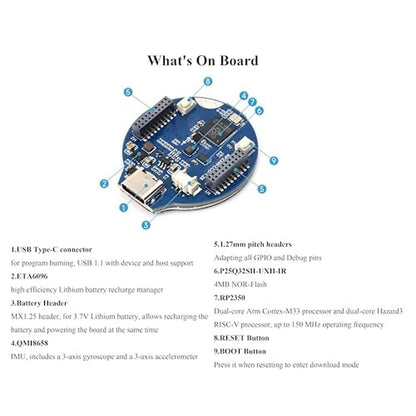 RP2350 MCU Board: 1.28-inch Round LCD Display 240x240 – Packaging
