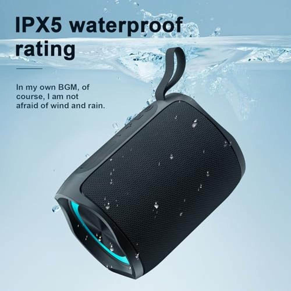 Speaker: PEICHENG Portable Wireless Speaker Waterproof IPX5 – In Use