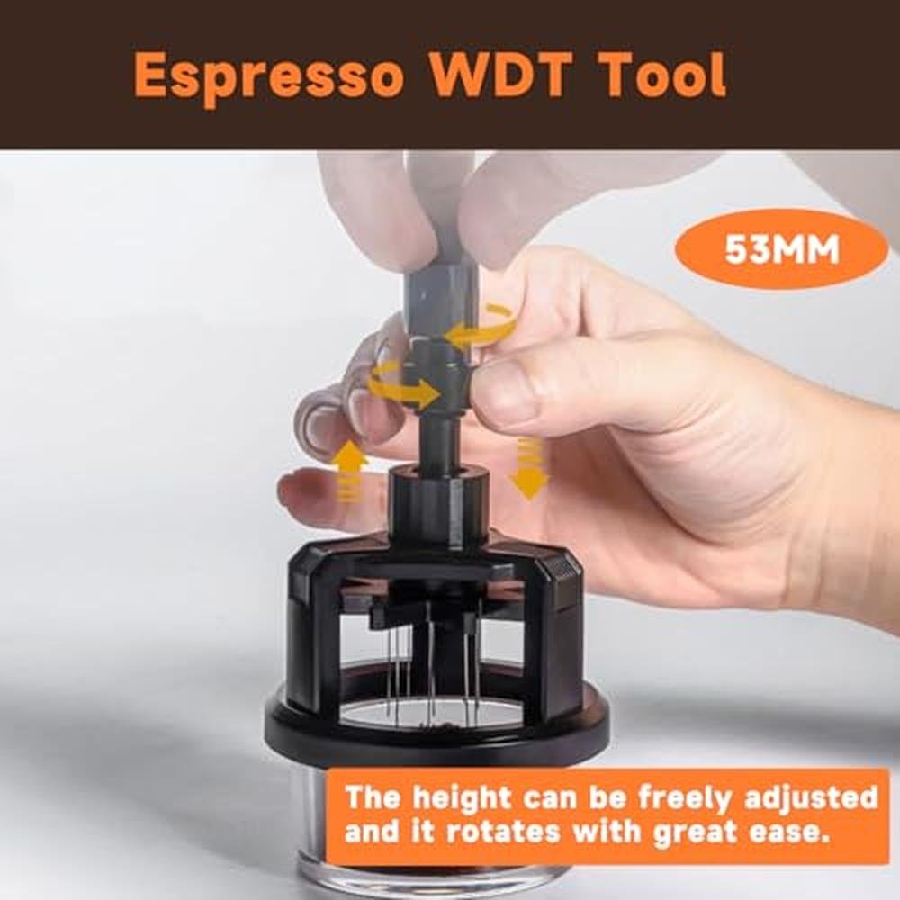 54mm WDT Tool: Bamynoir Espresso Stirrer Distribution Tool – Close-up Detail