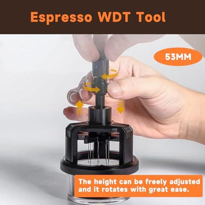 54mm WDT Tool: Bamynoir Espresso Stirrer Distribution Tool – Close-up Detail
