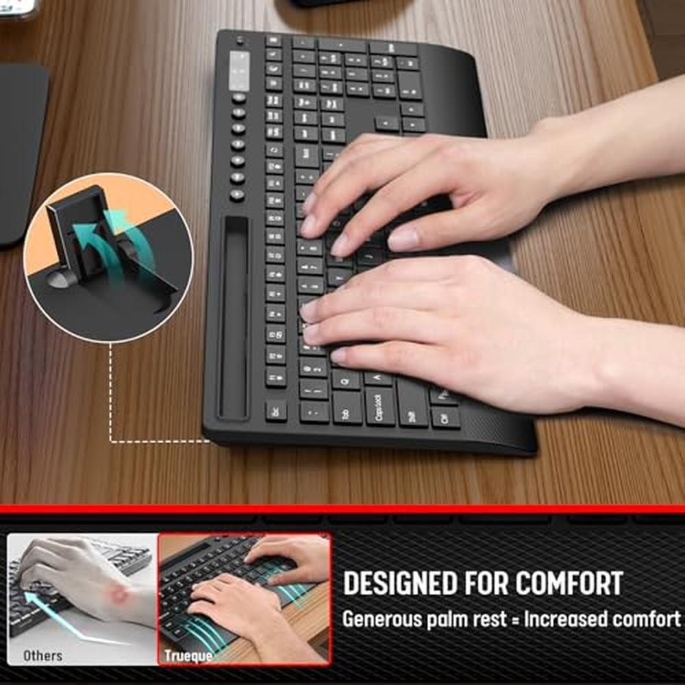Wireless Keyboard and Mouse Combo – Side View
