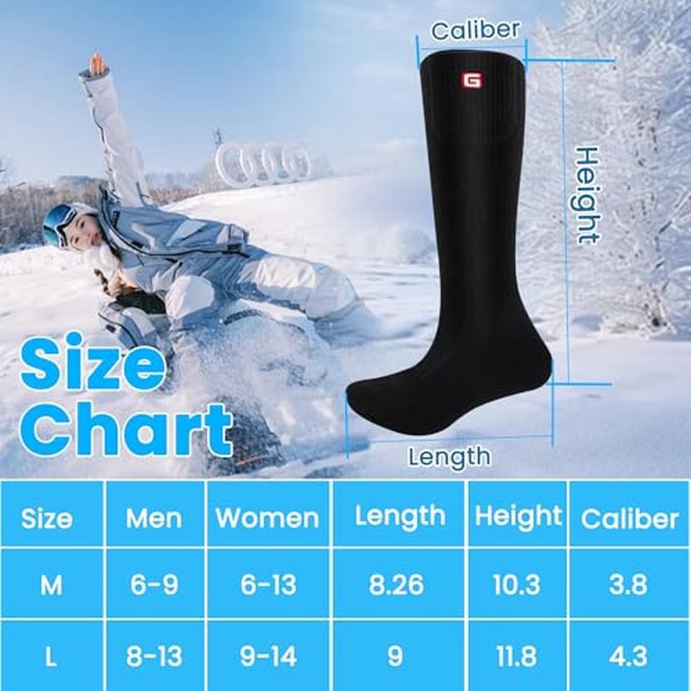 Premium Heated Socks for Men and Women – Side View