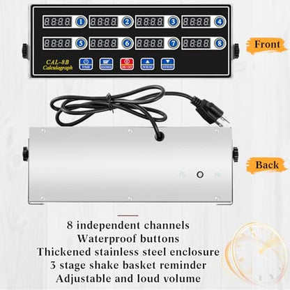 RelaxWeex: RelaxWeex 1-Pack 8-Channel Digital Kitchen Timer – Close-up Detail