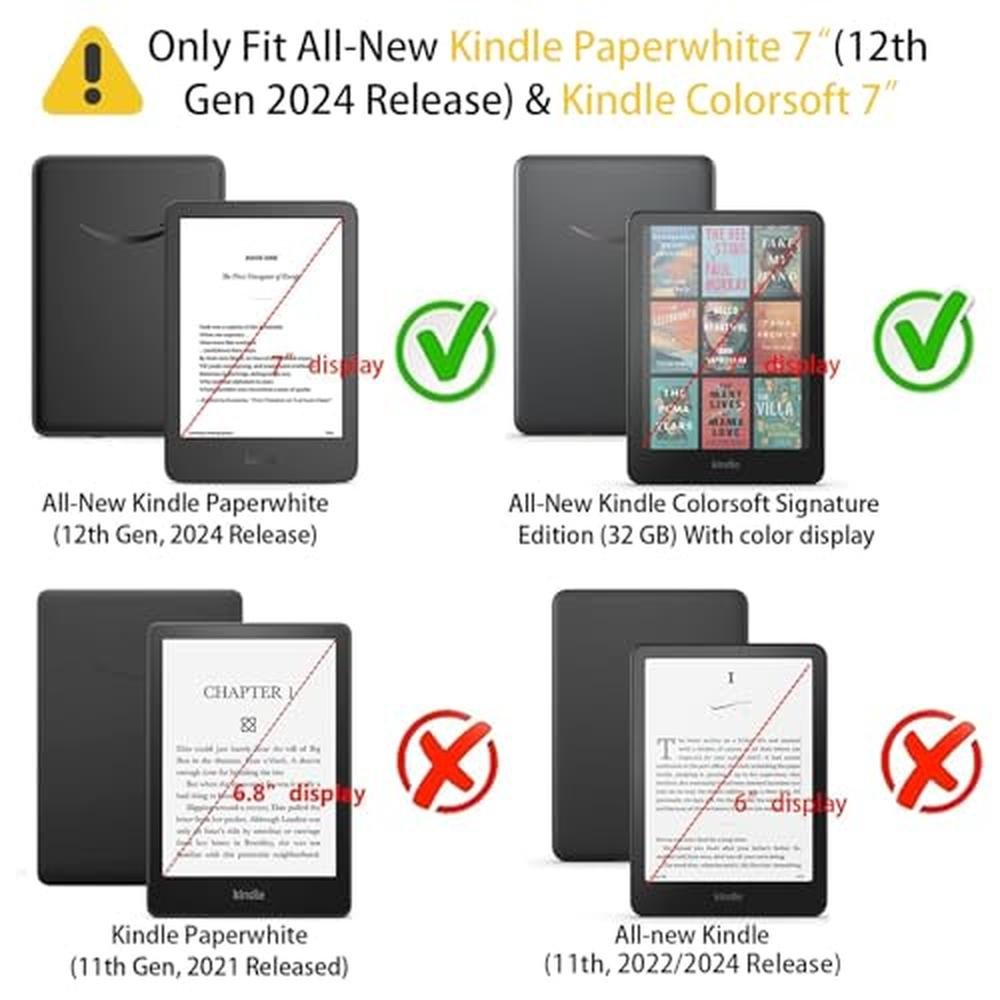 Kindle Qualnice Case: All-New Kindle Paperwhite 12th Gen 7 – In Use