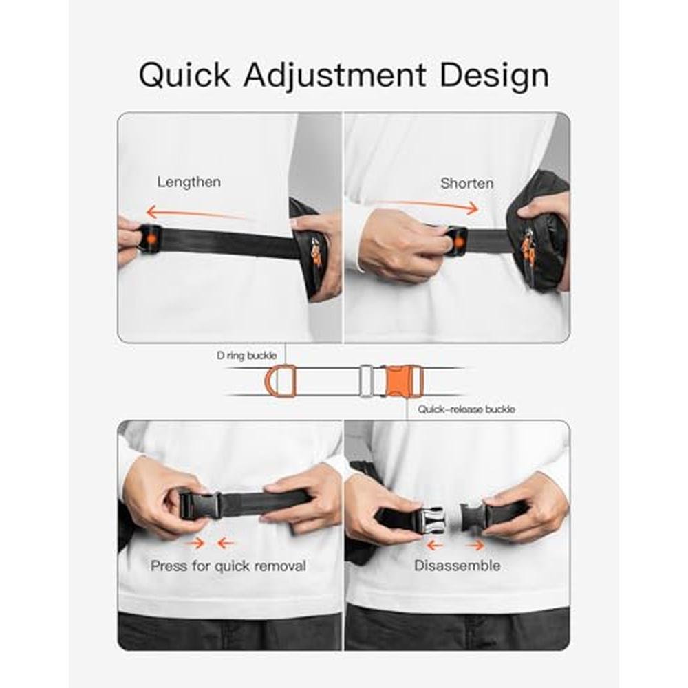 Bag Waist: Inateck Sling Bag X-Mini Durable Fanny Pack with – In Use