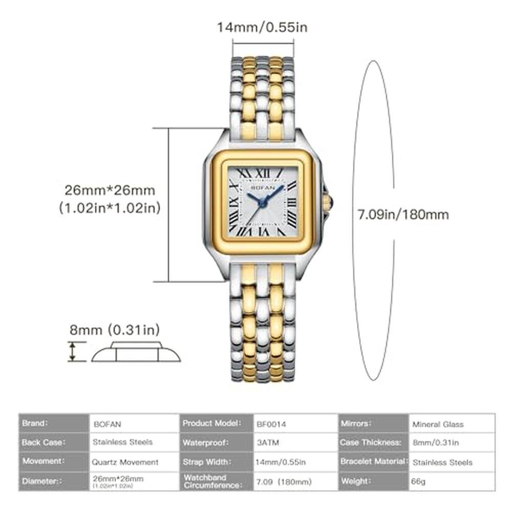 BOFAN Small Gold Watches for Women – In Use