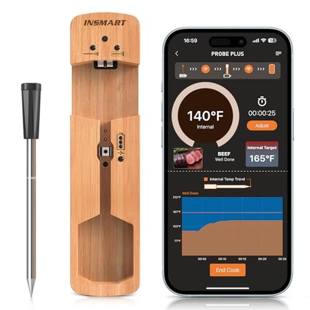 INSMART Wireless Smart Meat Thermometer – Front View