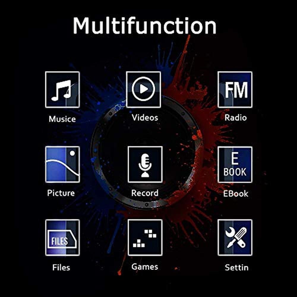 Player MP3: Premium Music Player with 16GB Micro SD Card – Side View