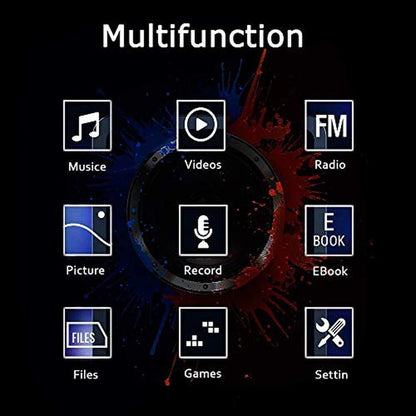 Player MP3: Premium Music Player with 16GB Micro SD Card – Side View