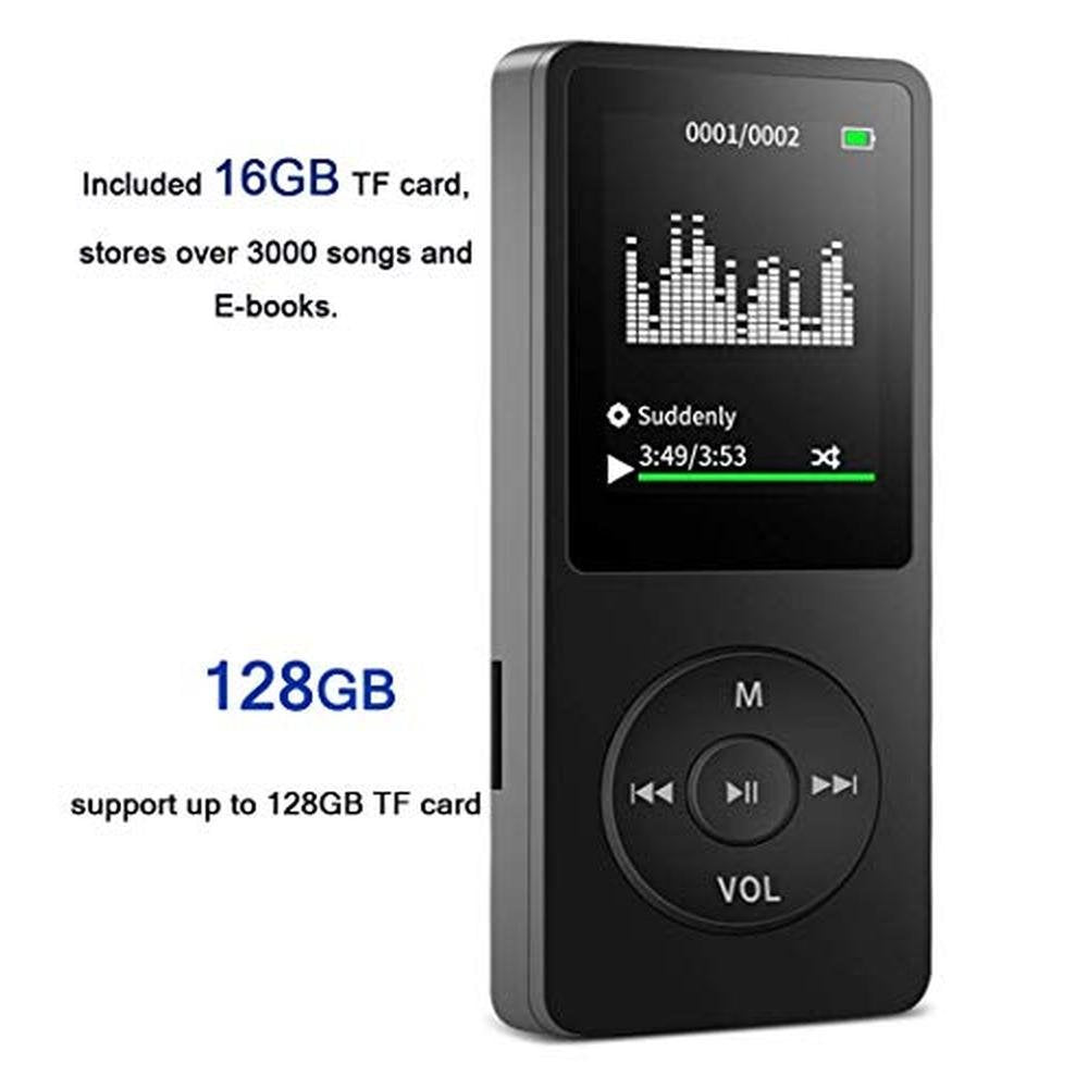 Player MP3: Premium Music Player with 16GB Micro SD Card – In Use