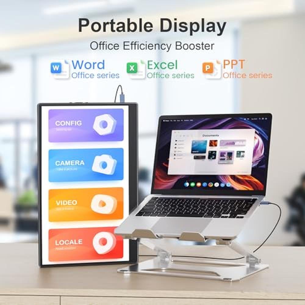 Ufyql Portable Monitor: 15.6 Inch FHD 1080P Ultra Slim – Close-up Detail
