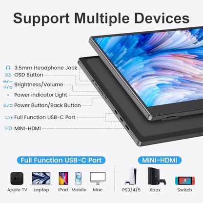 Ufyql Portable Monitor: 15.6 Inch FHD 1080P Ultra Slim – Packaging