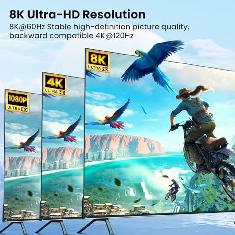 KVM Switch: 8K@60Hz 4K@120Hz DisplayPort KVM Switch for 2 – Close-up Detail