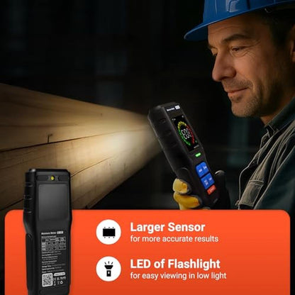 Moisture Detection Made Easy: Kenmic Pinless Moisture Meter – Close-up Detail