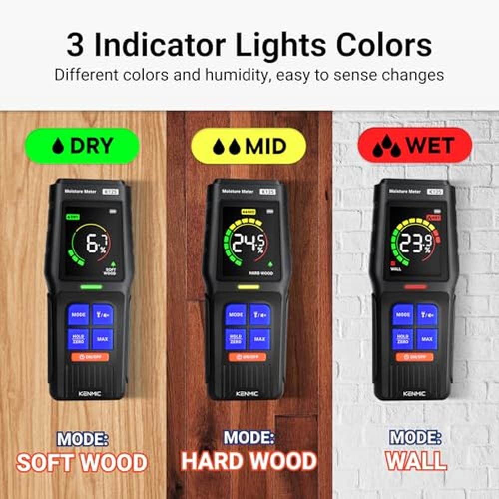 Moisture Detection Made Easy: Kenmic Pinless Moisture Meter – Packaging