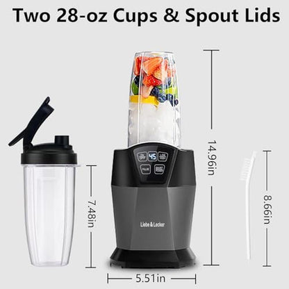 Blender Smoothies: Liebe&Lecker 1200W Smoothie Blender – In Use