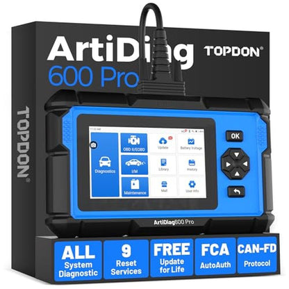 Topdon ArtiDiag600 Pro OBD2 Scanner Diagnostic Tool – Front View