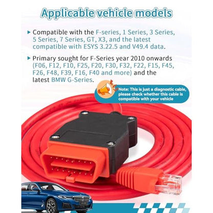 FENNICA Enet OBD2 Cable for BMW F G i Series Coding – In Use