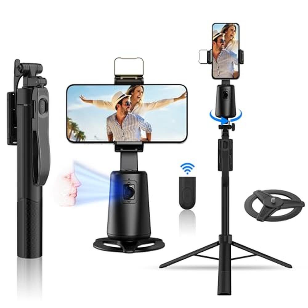 Tripod Live Streaming: LYSOATUR Auto Face Tracking Tripod – Front View