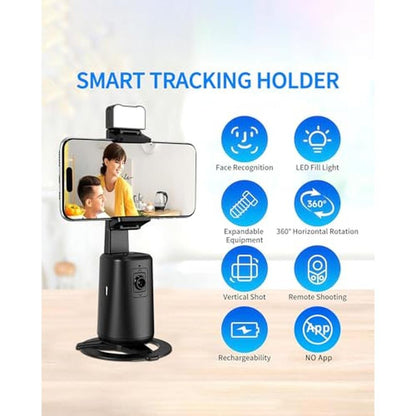 Tripod Live Streaming: LYSOATUR Auto Face Tracking Tripod – Side View