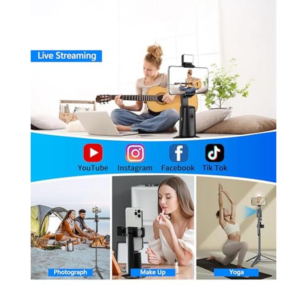 Tripod Live Streaming: LYSOATUR Auto Face Tracking Tripod – In Use