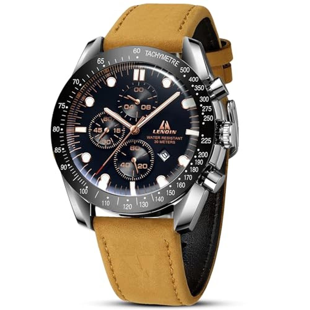 Watches Watch: LN LENQIN Mens Analog Quartz Watch – Front View