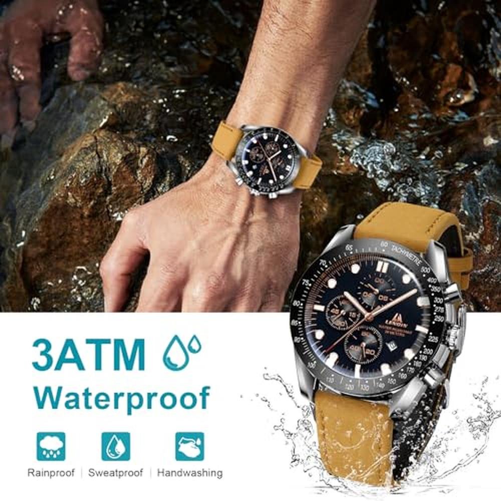 Watches Watch: LN LENQIN Mens Analog Quartz Watch – Close-up Detail