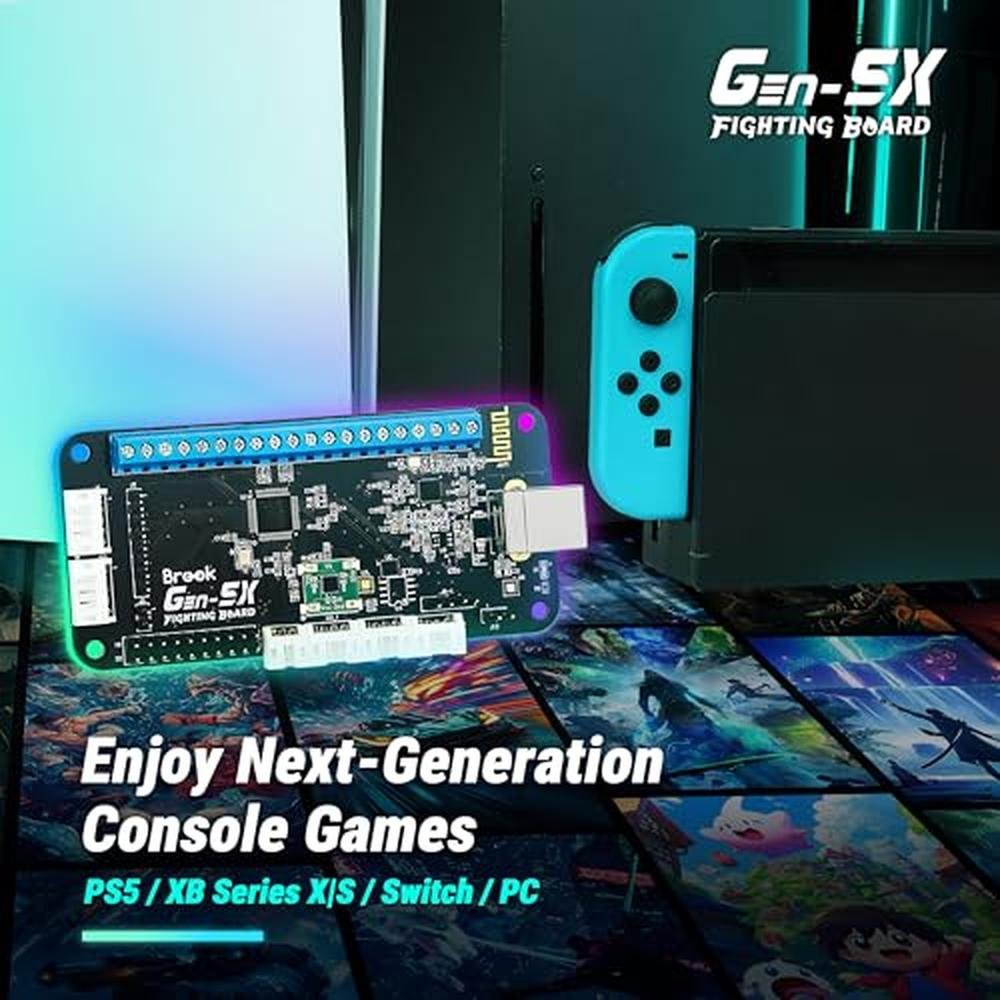 Brook Gaming Gen5X Fighting Board with Sticker – Close-up Detail