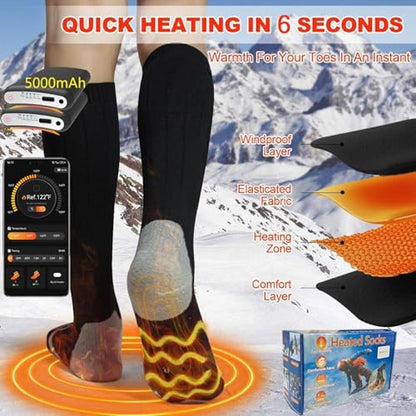 Heated Socks for Men & Women: ANSOZLEE Heated Socks – In Use
