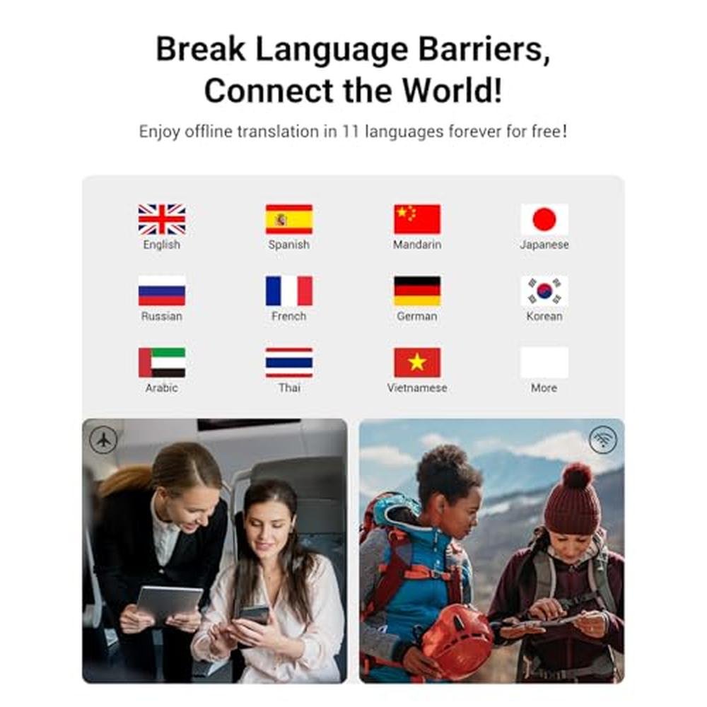 Earbuds Translator: XUPURTLK Real-Time AI Translator – Packaging