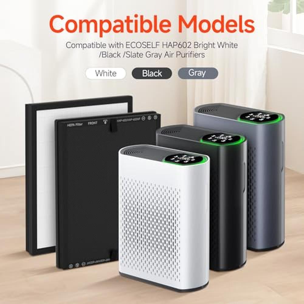HAP602 Filter: ECOSELF HAP602WF Air Cleaner Purifier 3-in-1 – Side View