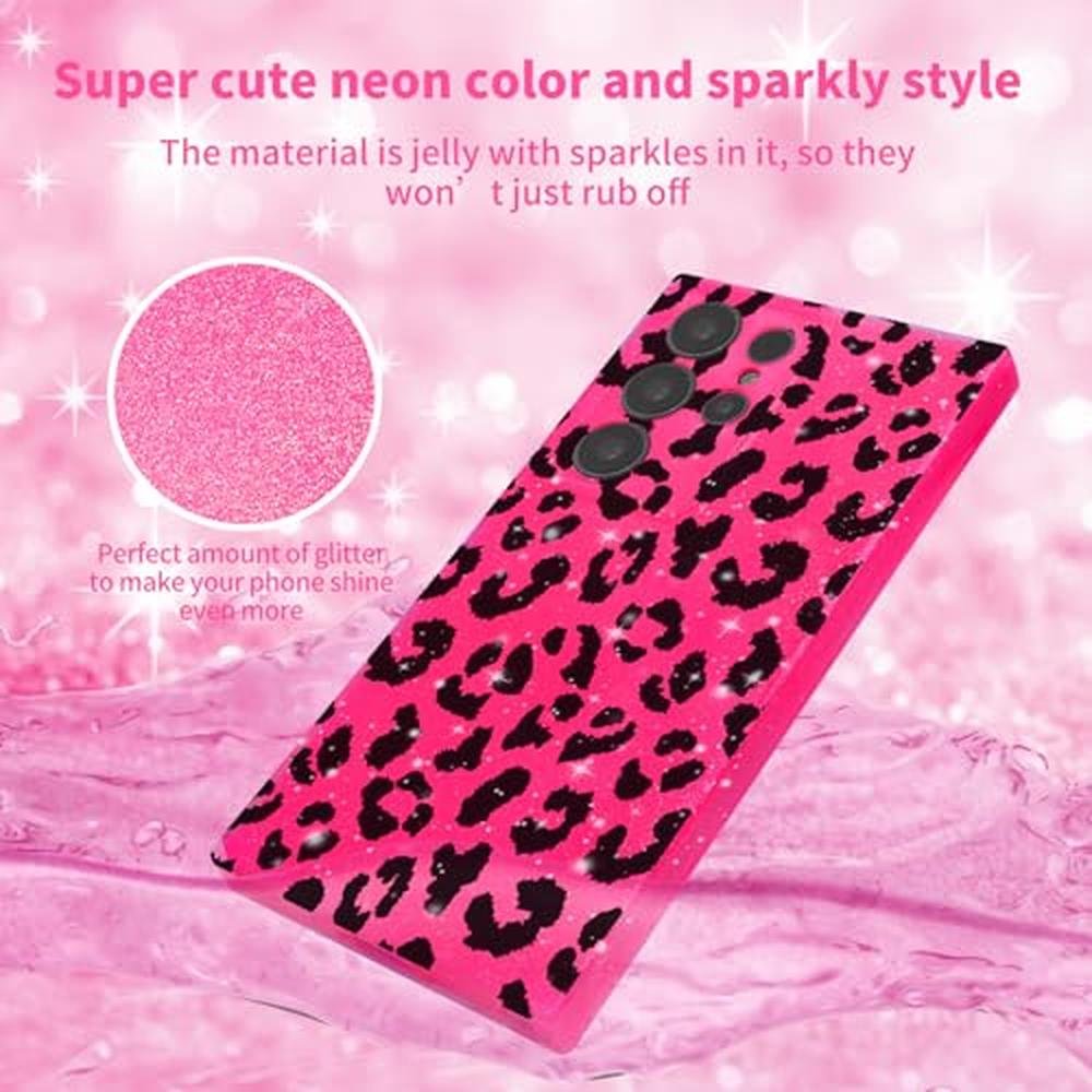 Galaxy S25 Ultra Case: TURYXIA Glitter Hot Pink – Close-up Detail