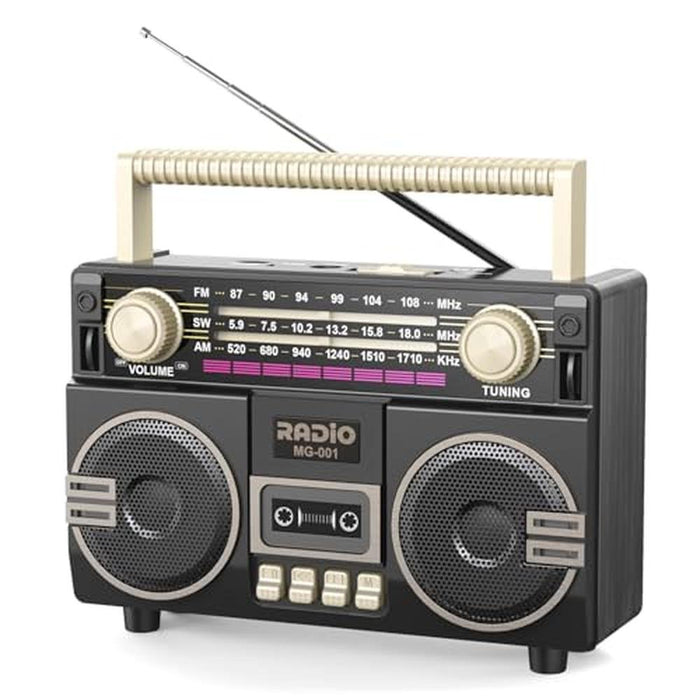 Radio UMUTOO: UMUTOO MG001 Retro Vintage Portable Radio AM – Front View