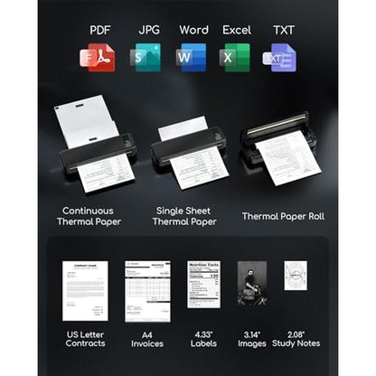 Thermal Printer: Portable Wireless Inkless Thermal Printer – Close-up Detail