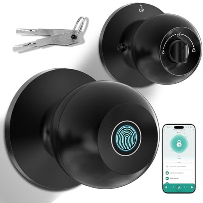 Smart Door Locks: Usteetic Door Knob – Front View