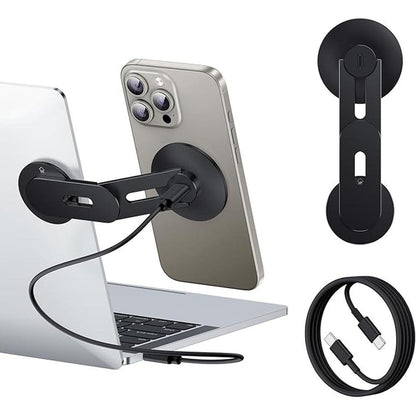 Phone Laptop: Magnetic Phone Stand 15W Fast Wireless – Front View
