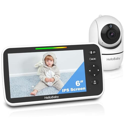 HelloBaby World: 6'' Split-Screen Video Baby Monitor with – Front View