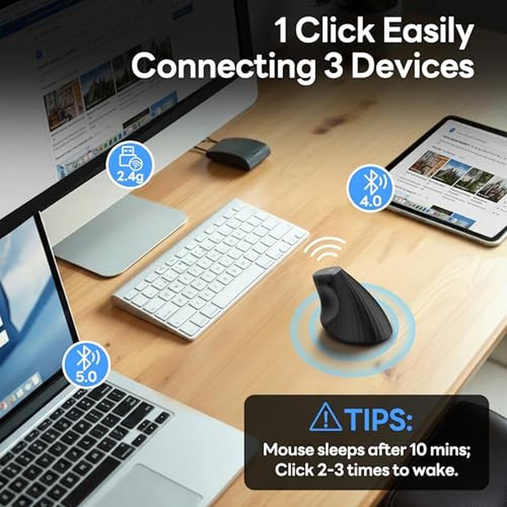 Uineer Ergonomic Wireless Mouse – In Use