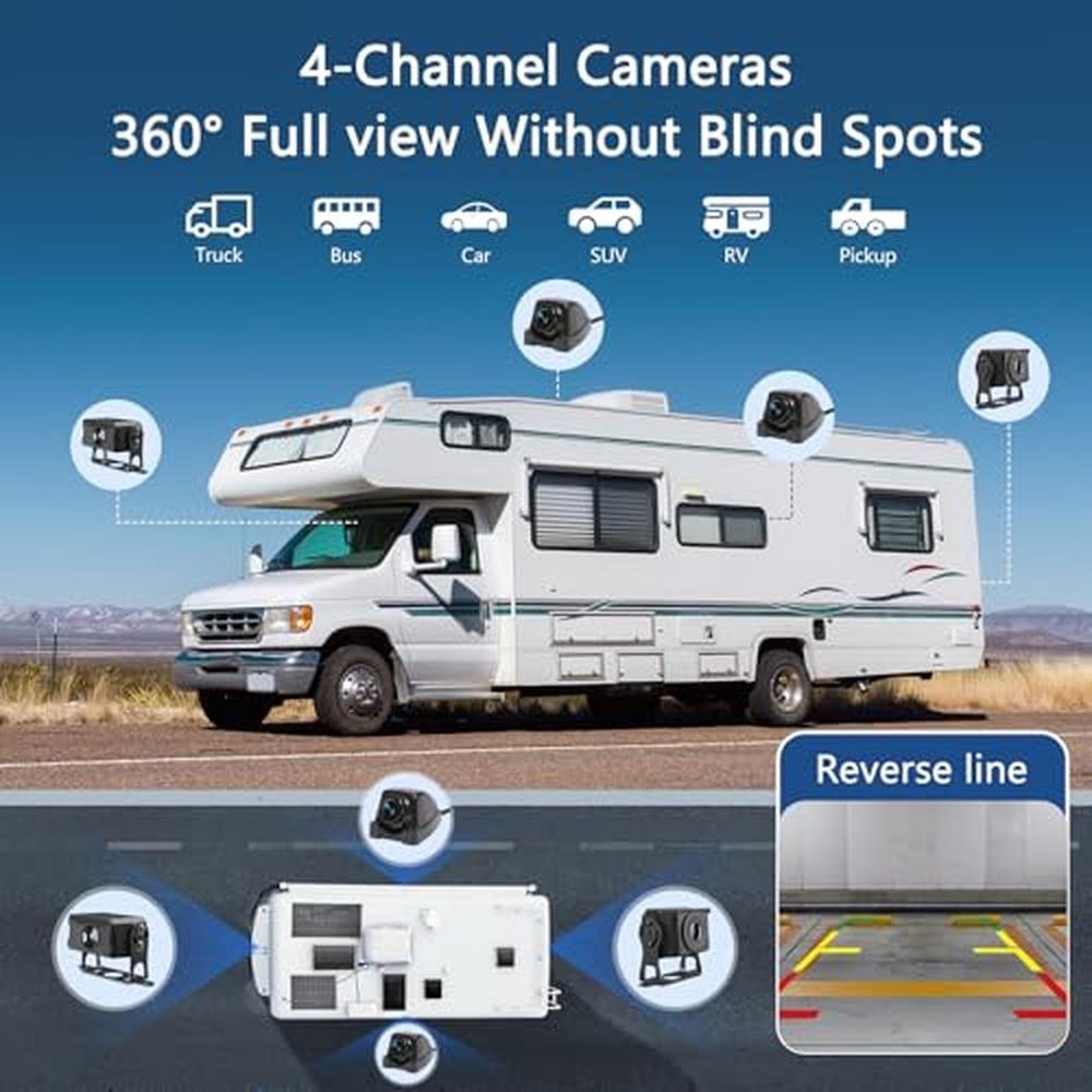 Backup Camera: 4 Channel System with 10.26 Inch Touchable – In Use