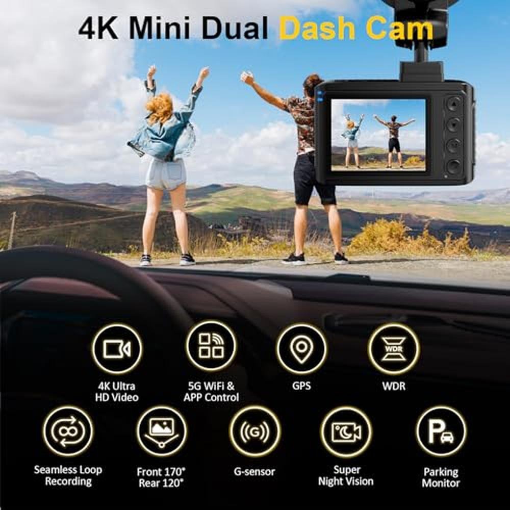 Dash Cam: 4K+2.5K Dual Channel Dash Camera for Cars with – Close-up Detail