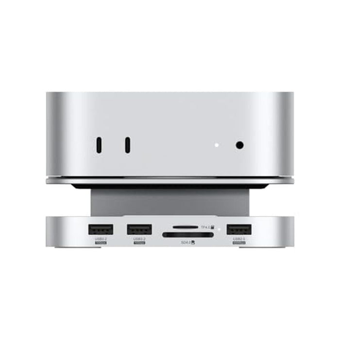 Qwiizlab Aluminum Stand Hub: Qwiizlab Mac Mini M4/M4 Pro – Front View