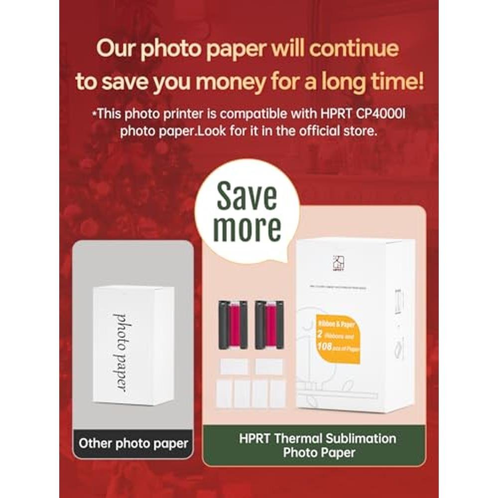 Photo Printer: HPRT CP4100 4x6 Portable Instant Picture – Side View
