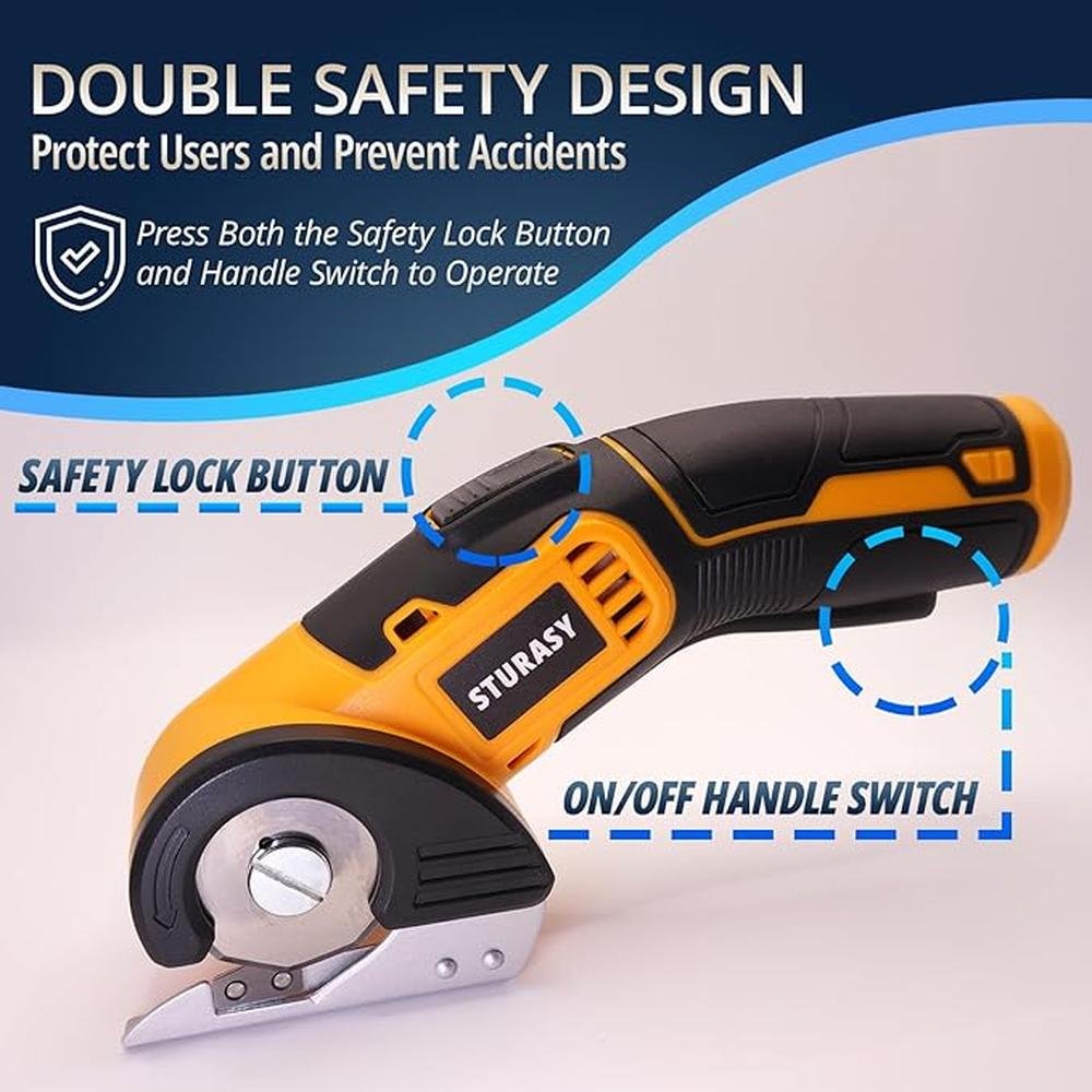 Electric Cutter: Sturasy Cordless Scissors Power Cardboard – Side View