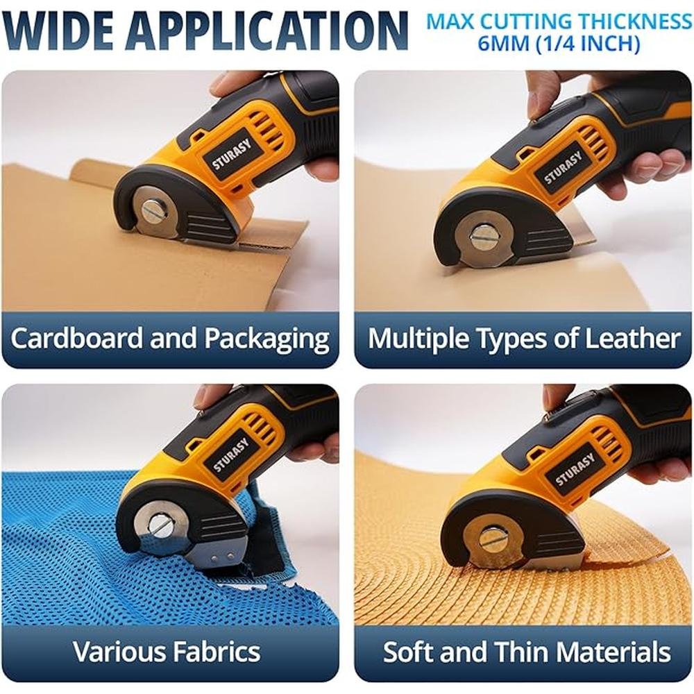 Electric Cutter: Sturasy Cordless Scissors Power Cardboard – Close-up Detail