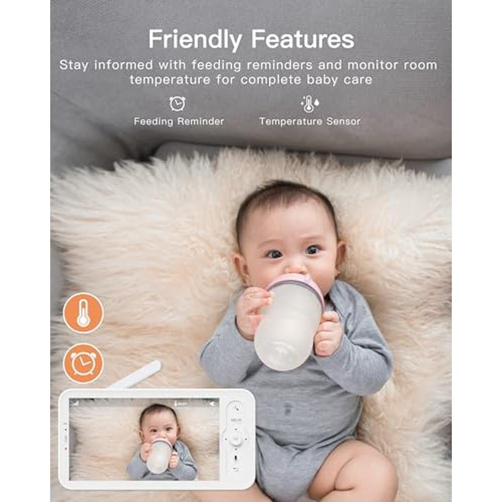 Smart Baby Camera System: ARENTI Baby Monitor 2 Cameras – Side View