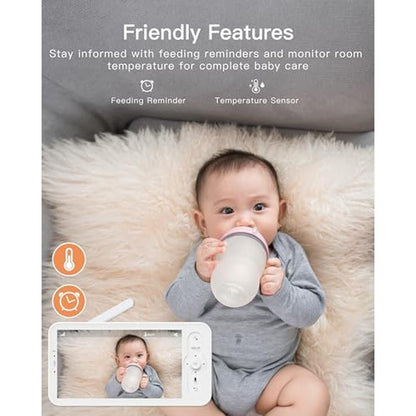 Smart Baby Camera System: ARENTI Baby Monitor 2 Cameras – Side View