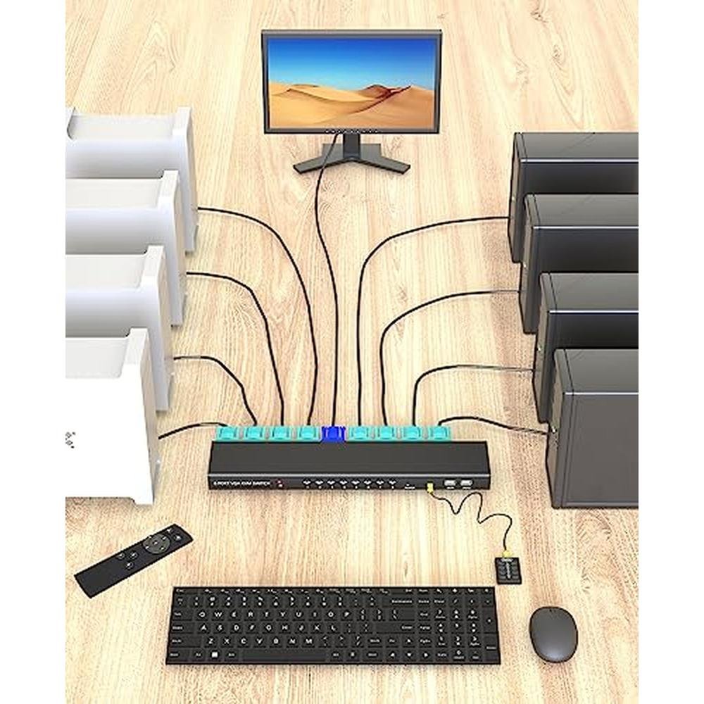VGA KVM Switch: 8 Port Premium High-End Solution – Side View
