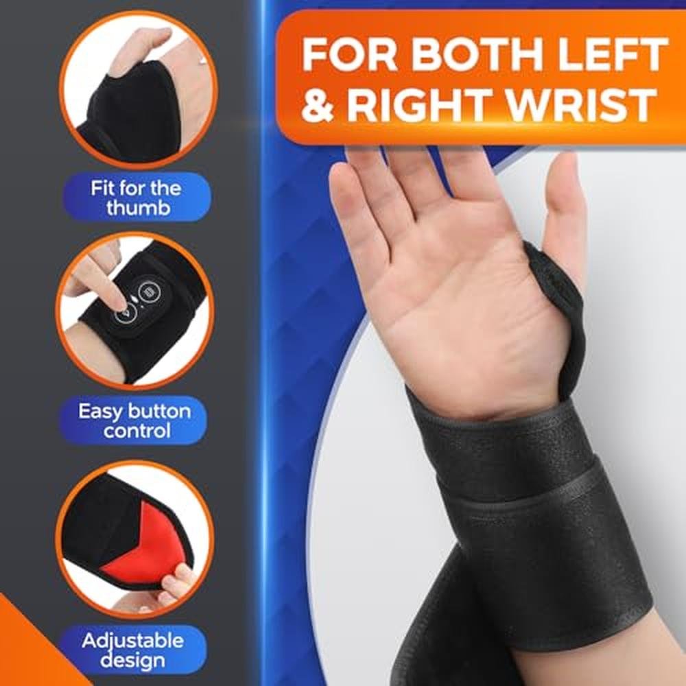 Wrist Heating: Cordless Wrist Heating Pad for Arthritis and – In Use